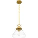 Dsi Lighting Balfour 1-LIGHT Brushed Gold Pendant With Clear Seedy Glass Shade. Fixed Price $69.99.