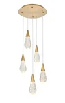 Crystal Diamond Pendant Chandelier Light Fixture Satin Gold Foyer Or Dining Room. Fixed Price $1337.59.