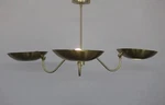 Chandelier Luminaire Handcrafted Modern Mid Century Solid Brass 3 Arm Light Lamp. Fixed Price $295.34.