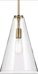 Kichler 42199 Nbrcs Everly 11"W Pendant Natural Brass 1-LIGHT No Instructions!. Fixed Price $90.00.