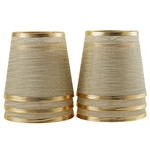 Set Of India Gold Crystal Lamp Shades - Mini 5.9"W X 5.5"H Large, 6PACK. Fixed Price $63.28.