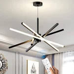 Modern Sputnik Chandelier Ceiling 82W Led Black Pendant Light Embedded Mount .... Fixed Price $201.69.