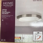 Home Decorators Calloway 15 In. Brushed Nickel Selectable Led Flush Mount. Fixed Price $30.00.
