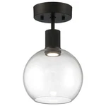 Access Lighting 63148LEDD/CLR Port Nine 8"W Semi-flush Globe Black. Fixed Price $105.60.