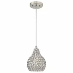 Westinghouse One-light Mini Pendant, Brushed Nickel Finish Crystal Jewel Shade. Fixed Price $88.82.