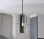 Linea Lighting Large Hanging Pendant Black Clear Glass LL-P315-BLK. Fixed Price $26.66.