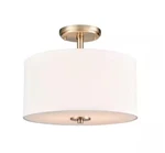 Millennium Lighting 41102 Guyten 13"W Semi-flush Drum Gold. Fixed Price $55.99.