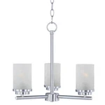 Maxim Lighting Corona 3-LIGHT Chandelier With Frosted Shade, Satin Nickel. Fixed Price $104.99.