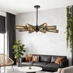 Black Gold 8 Light Pendant Ceiling Chandelier Kitchen Island Fixture Farmhouse. Fixed Price $97.99.