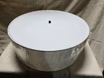 18" Ceiling Fixture With Elegant Fabric Shade & Opaque Diffuser. Fixed Price $29.99.