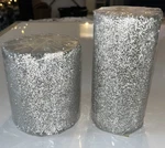 Ottery Barn Icy Sea Salt Beaded Pillar Candles Set Of 2 New. Fixed Price $18.00.