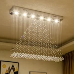 Crystop Contemporary Modern Crystal Chandelier Flush Mount Rain Drop. Fixed Price $152.93.