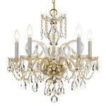 Crystorama Traditional Light Crystal Brass Chandelier 1005-PB-CL-MWP. Fixed Price $550.00.