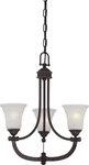 Nuvo Monroe Light Georgetown Bronze Frosted Ribbed Glass Chandelier $300. Fixed Price $83.99.