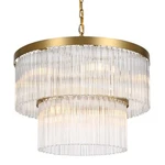 Elegant Lighting 1070G24 Harlow 9 24"W Waterfall Chandelier - Gold. Fixed Price $920.00.