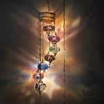 Turkish Pendant Lamp, Asylove 7 Globe Chandeliers, Moroccan Ceiling. Fixed Price $199.90.