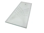 Brass Chandelier Glass Panel Curved Lines Clear Rectangle 5/8 X 3.5 Vintage. Fixed Price $23.15.