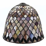 Tiffany Style Fish Scale Lamp Shade 9.5X8.5 Scalloped Kichler Vintage Glass. Fixed Price $109.75.