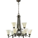 Quorum Aspen Light Chandelier, Oiled Bronze 6177-9-86. Fixed Price $159.99.