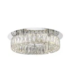 Home Decorators Keighley 18 In. Led Flush Mount Ceiling Light W/ Crystal Shade. Fixed Price $115.00.