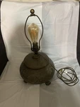 Vintage East Brass Table Lamp Footed Engraved Historical Figures Led Working. Fixed Price $218.29.