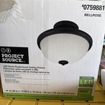 Project Source Lighting Led Flush Mount Ceiling 11" Bronze No Bulb Needed. Fixed Price $19.99.