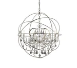 Elegant Lighting 1130D32-SS/RC Geneva 6 32"W Crystal Nickel. Fixed Price $1234.00.