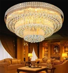 31.5" Luxury K9 Crystal Led Chandelier Pendant Lighting Ceiling Fixture W/remote. Fixed Price $307.29.