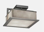 Justice Design 1-LIGHT 12"W 3000K Led Outdoor Semi-flush Square Ceiling Fixture. Fixed Price $125.97.