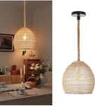 Arturesthome WH0136P - Mini Natural Rattan Pendant Light, Handmade 9.8INX10.6IN. Fixed Price $99.00.