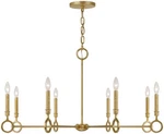 Savoy House 1-6847-8 Noah Light 40"W Taper Candle Style Gold Armory. Fixed Price $1206.00.