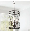 Lnc Onawa Drum Chandelier 3-LIGHT Rust Bronze Farmhouse Cage Pendant 036. Fixed Price $44.10.