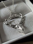 Sterling 925 Elk Buck Deer Hunter Necklace Pendant Artist Created Custom Design. Fixed Price $33.08.