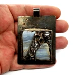 Antique Wiggers Handmade Denmark Large Silver Brutalist Pendant (64.5 Grams). Fixed Price $194.00.