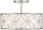Savoy House 6-1953-4-109 Reid Polished Nickel White Fabric Semi-flush 4-LIGHT. Fixed Price $239.99.
