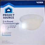 Flushmount White Ceiling Fixture 60W Opal Glass. Fixed Price $18.00.