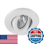 Nicor Lighting Inch White Recessed Gimbal Trim For MR16 Bulb 14558WH -. Fixed Price $27.28.