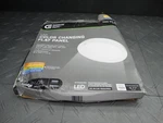Commercial Electric 15IN 22.5W Dimmable White Led Round Flat Panel Flush Mount. Fixed Price $13.30.