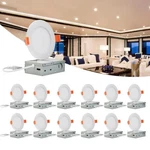 12 Pack 6 Inch 13W 5CCT Led Ceiling Downlights Dimmable With Junction Box. Fixed Price $59.98.