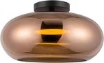 Kuzco SF62014-BK/CP Trinity 14" Semi-flush Mount Black With Copper Glass. Fixed Price $267.20.