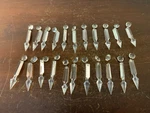 17 Crystal Chandelier Pendants From Saint Louis (price Per Unit). Fixed Price $75.69.