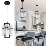 Ikk Black Crystal Pendant Light For Kitchen Island, Luxury L7"*H12". Fixed Price $110.52.