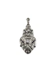 Vintage 18K White Gold Diamond And Sapphire Pendant #25153. Fixed Price $995.00.