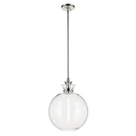 Kichler Laria 15" Light Pendant, Polished Nickel/clear Glass - 52779PNCLR. Fixed Price $439.99.