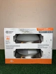 Commercial Electric 13" 2-LIGHT Brushed Nickel Flushmount / Frosted Glass Pack. Fixed Price $30.00.