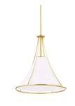 Mitzi By Hudson Valley 12" Madelyn Light Pendant In Aged Brass Opal Glass. Fixed Price $149.99.