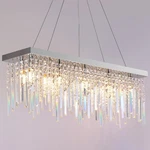 Shupregu Rectangular Chandelier Modern Crystal Rectangle Pendant. Fixed Price $299.99.