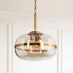 Eurofase Nottingham 19 3/4" Wide Amber Glass Pendant Light. Fixed Price $784.00.