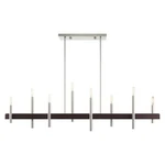 Livex Denmark Light Chandelier, Brushed Nickel With Bronze Accents 49338-91. Fixed Price $629.96.