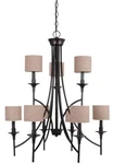 Sea Gull Stirling 30" Light Chandelier Burnt Sienna W Beige Linen, 31952-710. Fixed Price $749.95.